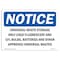 Signmission OSHA Sign, 10" H, Rigid Plastic, Universal Waste Storage Only Used Fluorescent Sign, Landscape OS-NS-P-1014-L-18772 - alternate 1
